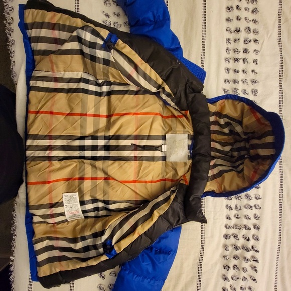 Burberry Kids Royal Blue Puffer Coat - Picture 5 of 5